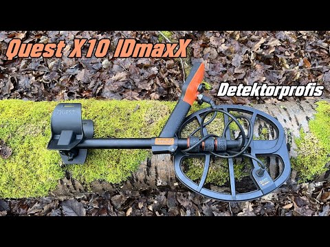 Quest X10 IDmaxX Metalldetektor & Xpointer Pinpointer (Farbe orange) & Schatzsucherhandbuch