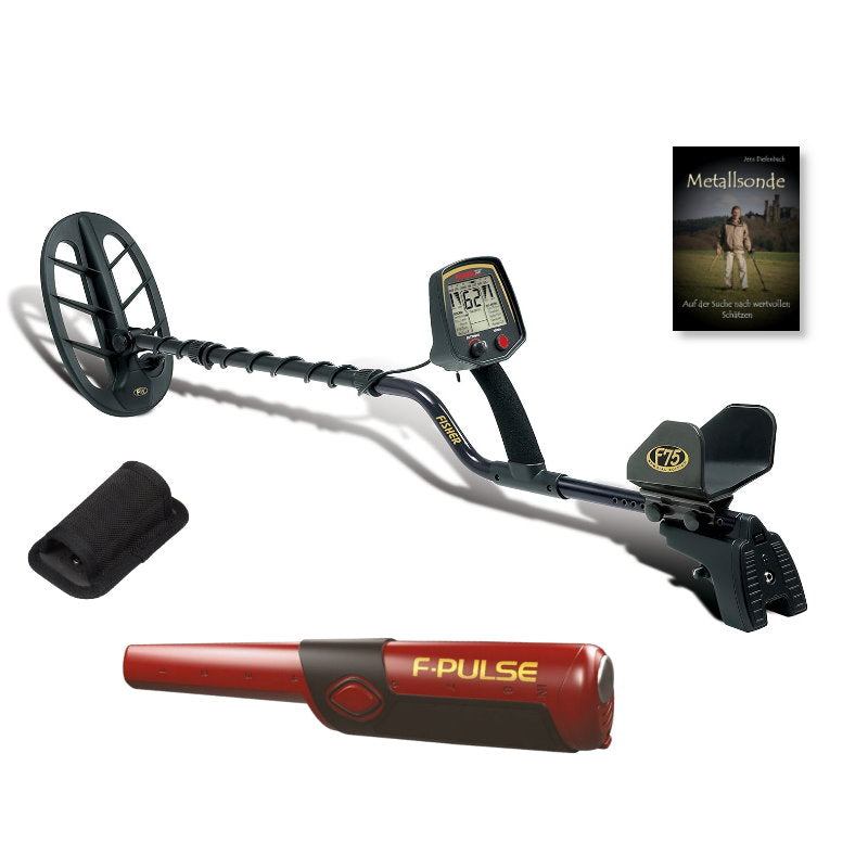 Metalldetektor Fisher F75 LTD mit Pinpointer F-Pulse & Schatzsucherhandbuch