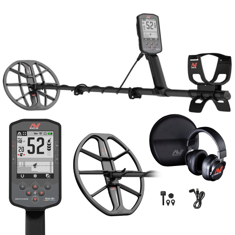 Metalldetektor Minelab Manticore mit zusätzlicher M15 Suchspule