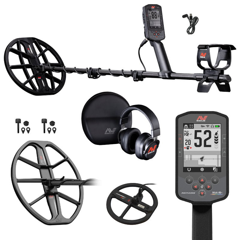 Metalldetektor Minelab Manticore mit zusätzlicher M9 und M15 Suchspule