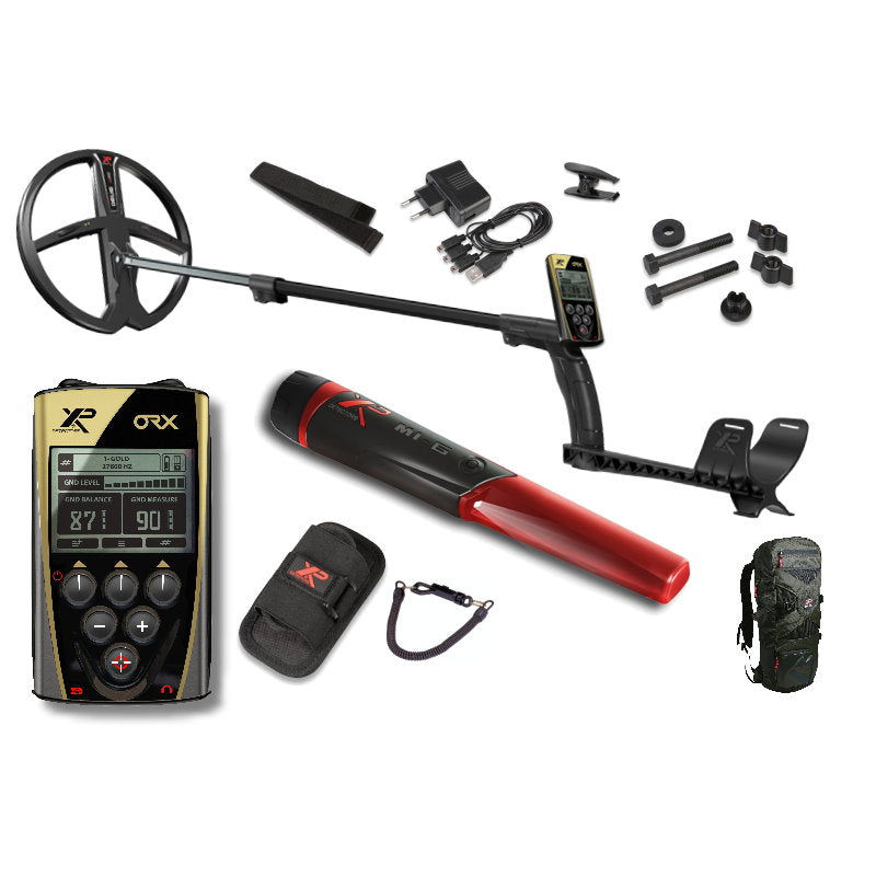 Metalldetektor XP ORX mit 28cm X35 Spule und MI-6 Pinpointer