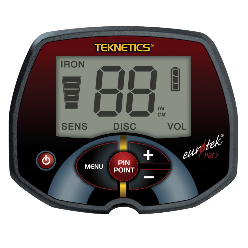 Teknetics Eurotek PRO (LTE) Metalldetektor (neueste Version) & gratis Displayschutz