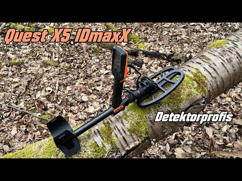 Quest X5 IDMaxX Metalldetektor & Xpointer Pinpointer (orange) & Schatzsucherhandbuch YouTube Video Detektorprofis